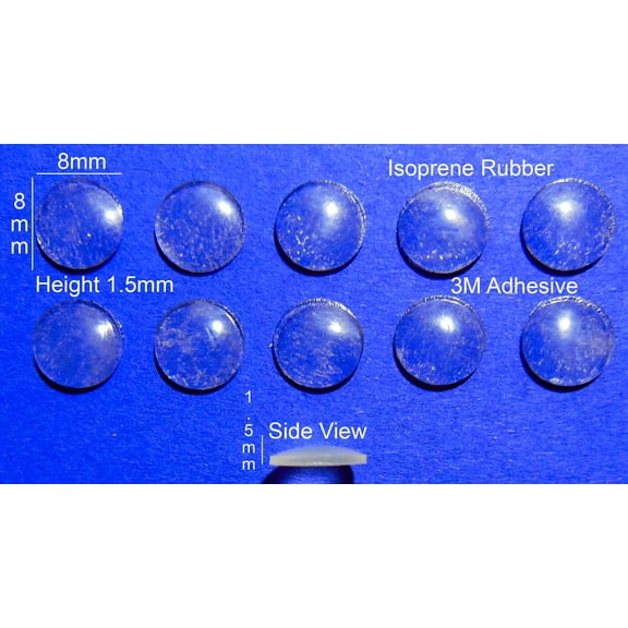 VATH Self Adhesive Isoprene Rubber Feet 8mm(L)x 8mm(W)x 1.5mm(H) 10pcs [RB86]