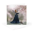 thumbnail image 5 of 3drose, Fairy Hold a Butterfly in Her Hand on a Fantasy Landscape, 6 Greeting Cards with Envelopes, 5 of 7