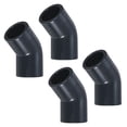 thumbnail image 1 of Conector adaptador de 45 grados Uxcell de 4 piezas, accesorio de tubo de 3/4" codo Schedule 80 para línea de agua, gris, 1 of 6