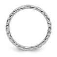 thumbnail image 3 of Sterling Silver Rhodium Twisted Ring, 3 of 11