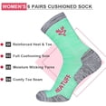 thumbnail image 5 of COOPLUS Womens Hiking Socks Moisture Wicking Cushion Outdoor Performance Trekking Athletic Crew Socks 6 Pairs, 5 of 6