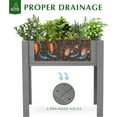 thumbnail image 2 of Raised Garden Bed with Legs, 48x24x30'', Outdoor Wood Elevated Planter Box, Grey Cedar, Thick Legs, w/Liner, 2 of 18