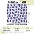 thumbnail image 2 of Pioneer Flower Floral Print Pattern Square Fitted Tablecloth with Elastic Edge,Square Table Cover,Washable Elastic Table Cover for Home Kitchen Party Decor 36"x36", 2 of 6