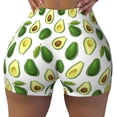 thumbnail image 2 of Rateoe Avocado1 Printed Power Workout Shorts for Women Tummy Control Squat Proof Ribbed Thick Seamless Scrunch Active Short-XX-Large, 2 of 8