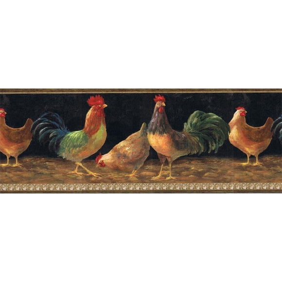 Bordure de Papier Peint Coqs TH29002B