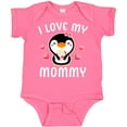 thumbnail image 3 of Inktastic I Love My Mommy with Cute Penguin and Hearts Girls Baby Bodysuit, 3 of 5