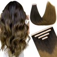 thumbnail image 1 of Extensiones de cabello con cinta adhesiva DOORES Chocolate Dip, 60 cm, 30 g, 10 unidades, 1 of 9