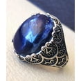 thumbnail image 5 of Sodalite Mans Ring, Natural Blue Sodalite, Unisex Ring, Oxidized Silver Jewelry, 925 Silver Ring, Birthday Gift, Heavy Men Ring, Arabic Design, Ottoman Style Ring, Christmas, Turkey Mens Signet Ring, 5 of 5