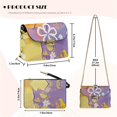 thumbnail image 6 of SCRAWLGOD Oil Painting Floral Print Yellow Violet Crossbody Bags for Women Trendy PU Leather Small Crossbody Purses Shoulder Handbags with Detachable Strap, 6 of 7