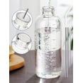 thumbnail image 1 of NiHome Botella de Agua de Vidrio 25 Oz/750 Ml con 2 Tapas y Pajita de Acero Inoxidable, Resistente a Altas Temperaturas, Sello a Prueba de Fugas para Viajes, Gimnasio, Escuela y Hogar., 1 of 7