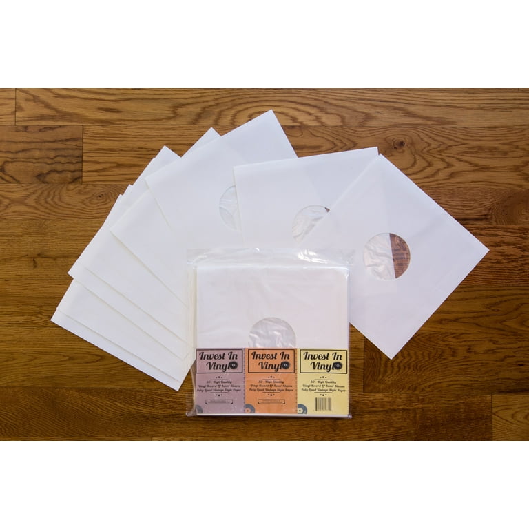 50 Pack of Craft Paper Vinyl Record Inner Sleeves with Archival Poly I –  Spin Chemistry