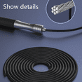 thumbnail image 3 of Workout Cross ropeAdjustable Jumping Rope for Fitness for Men Women and Kids - silver black, 3 of 5