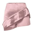 thumbnail image 2 of Maean Women Satin Skirts High Waist Silky Solid Color Silky Mini Skirt Office Work Business Short Dress, 2 of 5