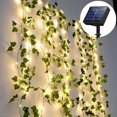 thumbnail image 1 of Guirnalda de luces Led de hojas artificiales solares, decoración navideña, cortina para habitación al aire libre, lámpara, decoración de jardín para fiesta de boda, 1 of 5