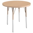 thumbnail image 1 of ECR4Kids 30in Round Everyday T-Mold Adjustable Activity Table Maple/Maple/Sand - Standard Swivel, 1 of 2