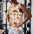 thumbnail image 5 of KLL Fall Farm Pumpkin Print Men's Muscle Gym Workout Stringer Tank Tops Bodybuilding Fitness T-Shirts Tank Tops Men-4X-Large, 5 of 7