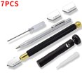 thumbnail image 1 of Glass Cutter and Tile Cutter Set for 2-22cm Thick Glass Tiles Mosaic Mirror Cut, Diamond Glass Cutter with Ergonomic Handle and 3 Interchangeable Car, 1 of 5