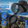 thumbnail image 5 of 26-27 80x100 High Power Monocular Telescope,compact & Portable High Definition Monocular For Adults With Low Night, 5 of 5