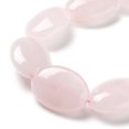 thumbnail image 4 of 2strands Natural Rose Quartz Beads Strands Flat Oval 25x18x8~9mm Hole: 0.9~1mm about 8pcs/strand 7.72''~7.87''(19.6~20cm), 4 of 5