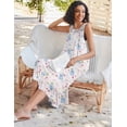 thumbnail image 4 of Ekouaer Women's Nightgowns Long Sleeveless Night gown with Pockets Soft Ladies Nightdress Lace Trim Victorian Sleepwear Vintage Old Fashioned Gown, 4 of 6