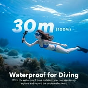 SJCAM C110 4K Ultra HD Action Camera, EIS Stabilization, Waterproof 30M, 125° Wide Angle, Body Camera with Helmet/Chest Mount, Built-in WiFi & Microphone, 15MP Photo, Vlogging Camera(Entry-Level)