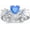 Blue Topaz-December, variant on Angel Promise Ring 925 Sterling Silver Angel Wings Heart Ring Women's Angel Memorial Ring with Heart-Shaped Birthstone Promise Ring Adjustable Size 7