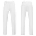 thumbnail image 4 of Letdown Men's 2 Piece Slim Fit Suit Set, Two Button Solid Jacket Pants Suits for Men, Wedding Bussiness Suit Separates (White,XXL), 4 of 4