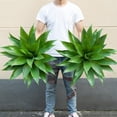 thumbnail image 1 of Plantas artificiales de agave Ttranewsoo, grandes, resistentes a los rayos UV, paquete de 2, 1 of 9