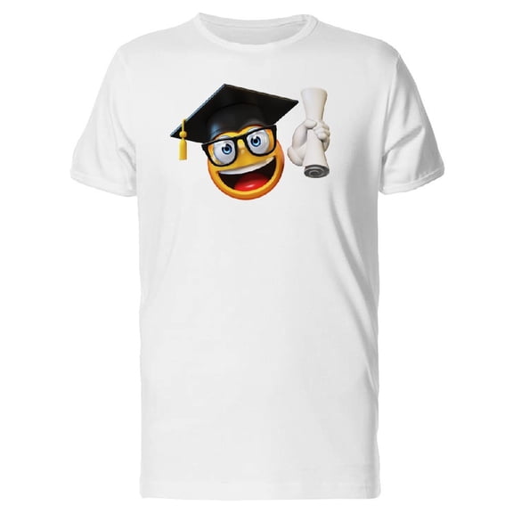 Happy Emoji Graduate Student Tee Men's -Image by Shutterstock