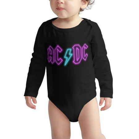 

AC-DC s Baby Boy Girl Long Sleeve Bodysuit Snap Closure 6 Months