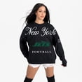 thumbnail image 4 of Women's Gameday Couture Black New York Jets Legacy Club Premium Fleece Drop Shoulder Oversized Sweatshirt, 4 of 6