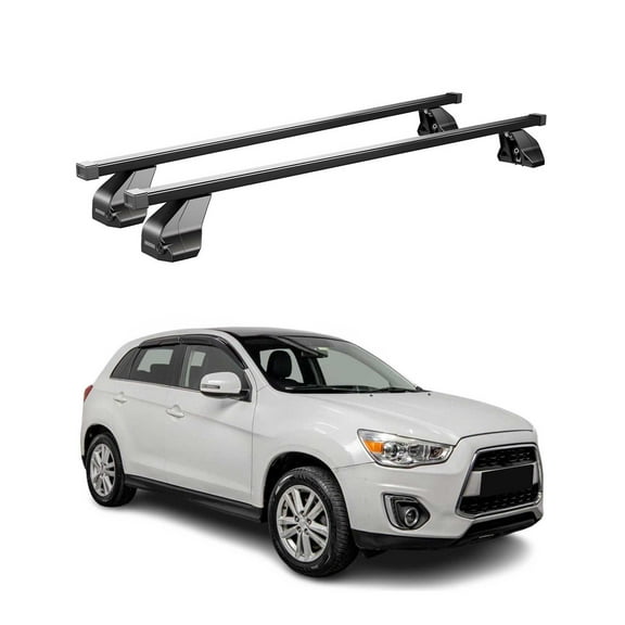 Fix Point Roof Racks Top Cross Bars for Mitsubishi Outlander Sport 2013-15 Black