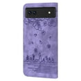thumbnail image 3 of SaniMore Magnetic Wallet Case for Google Pixel 7 [RFID Blocking] Card Holder, Cartoon Embossing PU Leather Kickstand & Wrist Strap Shockproof Shell for Google Pixel 7 Girls Women, Purple, 3 of 6