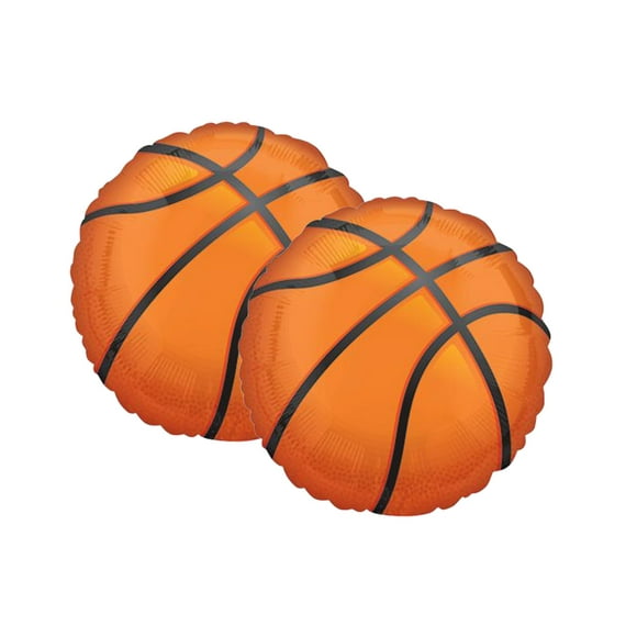 Set of 2 Basketball Jumbo 28" Foil Party Balloons