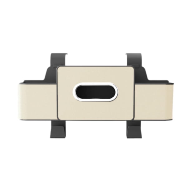 Organizador de respaldo de asiento de coche, porta pañuelos, multifuncional, fácil instalación y almacenamiento Beige