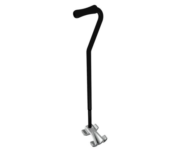 (2 pack) Able Life Universal Tru-Stride Quad Cane Tip, self-standing tip for 3/4" canes