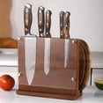 thumbnail image 4 of Magnetic Knife Block with Acrylic Shield, Double-Sided Kitchen Knife Holder, Acacia Wood, Universal Storage Organizer$$, 4 of 5