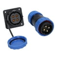 thumbnail image 3 of Conector de enchufe de aviación, conector impermeable cuadrado 4 conector de alimentación impermeable enchufe de aviación estética elegante, 3 of 14