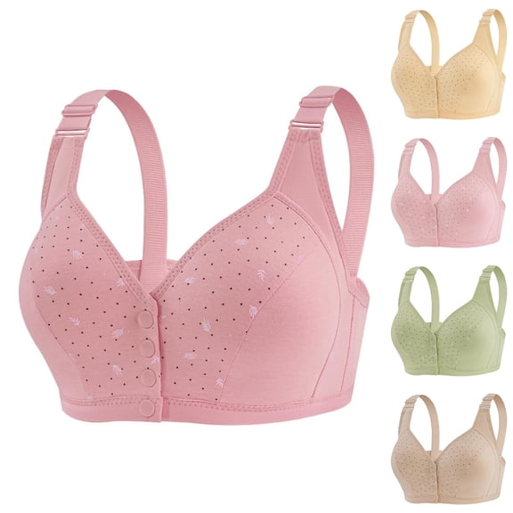 Loopsun Women's Bras Plus Size, Women Plus Size Thin Front Closure Sports Yoga Bra Daily Activewear Gray, L