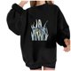 thumbnail image 1 of Sudadera extragrande de lana de manga larga con cuello redondo y estampado de océano salvaje para mujer Fridja fhghd367, 1 of 9