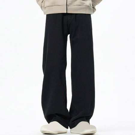 FNFYFH Men s Sherpa Fleece Lined Jeans Winter Thermal Pants Stretch Denim Business Casual Straight Leg Jean Pants