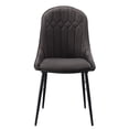 thumbnail image 3 of Newboti Furniture Grey and Black Tufted Back Dining Chairs (Set of 2) 24846, 3 of 8