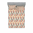 thumbnail image 2 of Colorful Bedding Set with Sheet & Covers, Vertical Conceptual Melted Like Forms Rounded Circular Design Hispter Vintage, Printed Bedroom Decor 2 Shams, 4 Sizes, Multicolor, by Ambesonne, 2 of 3