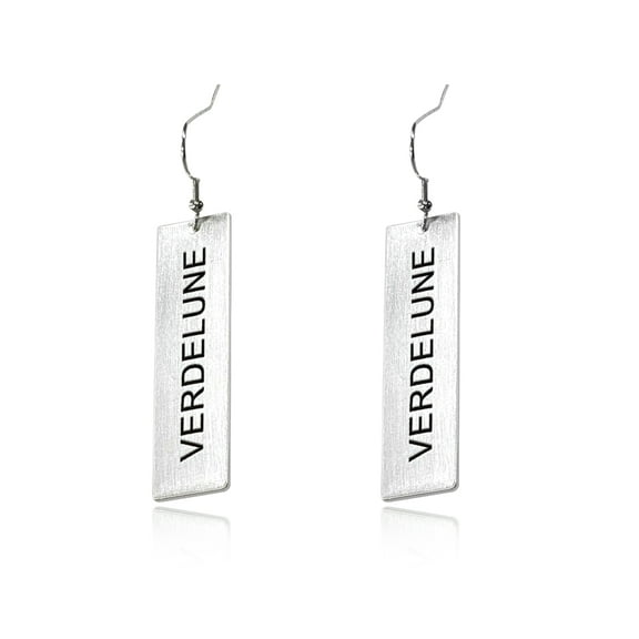 Silver Rectangle Earrings