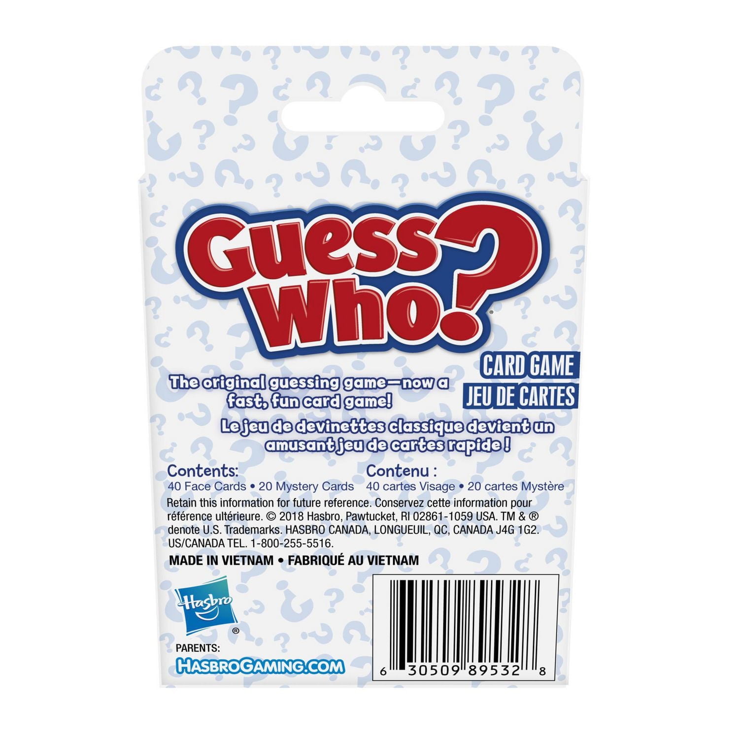 Jeu de cartes Guess Who? pour enfants, à partir de 5 ans, pour 2 joueurs