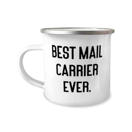 amangny Motivational Mail carrier Gifts Best Mail Carrier Ever Mail carrier 12oz Camper Mug From Team Leader Gifts For Men Women Mailman Present Gift card Thank you