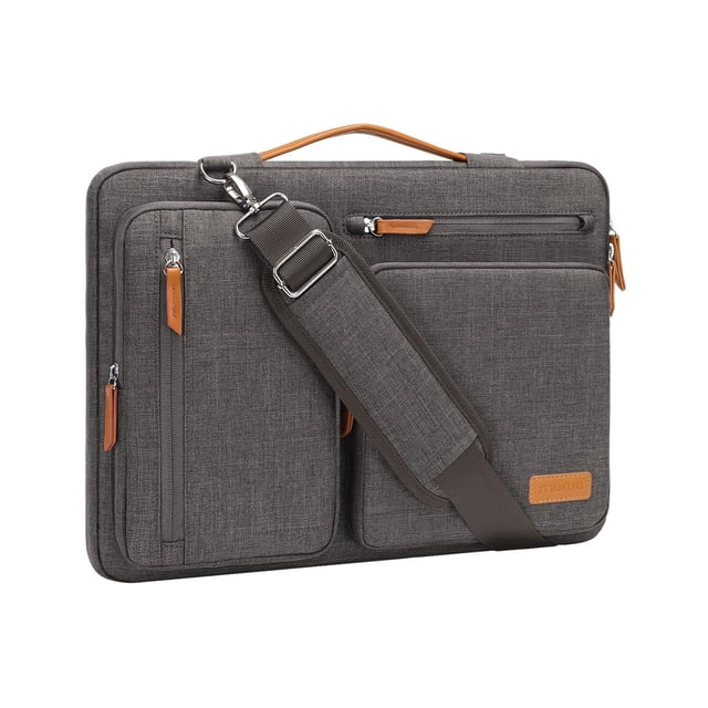 Bandolera para portátil MOSISO 360 Protective de 15 pulgadas, gris pardo