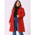 thumbnail image 2 of DARING DIVA Women's Plus Size Long Sleeve Utility Overcoat 4X Red, 2 of 6