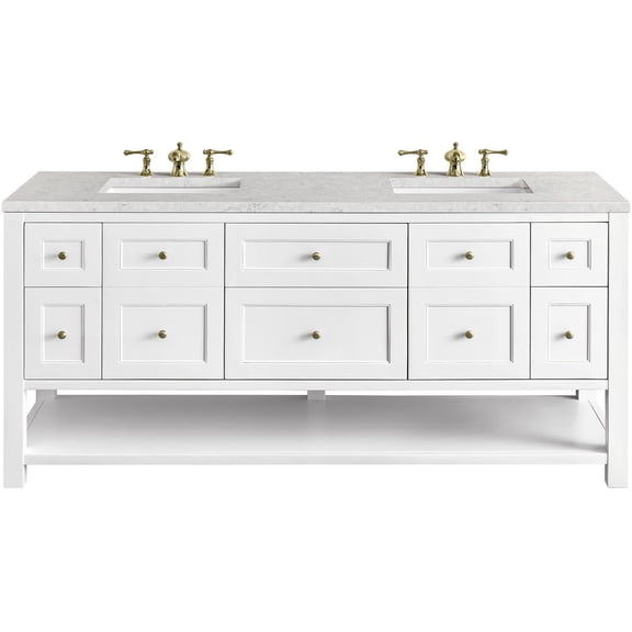 James Martin Vanities 330-V72-BW-FEJP Breckenridge 72" Free Standing Double Basin Hardwood