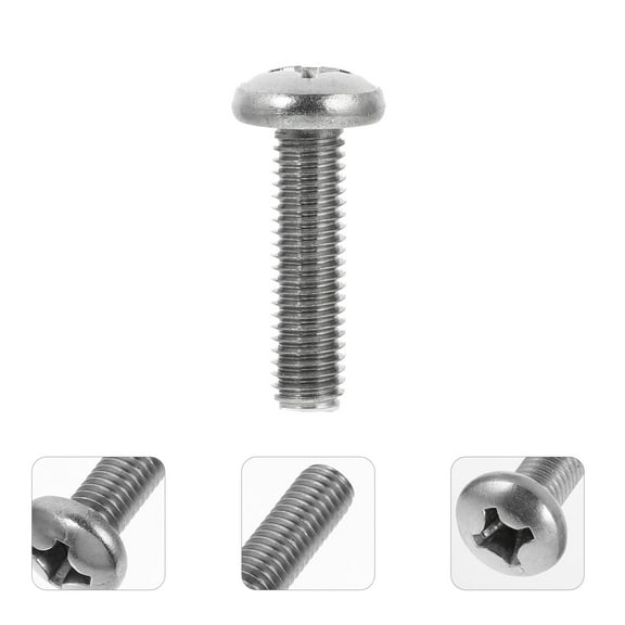 ifundom Stainless Steel M8 TV Mounting Screws Cross Recessed Pan 20Pcs Hardware for Home and Office Use